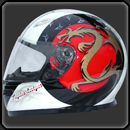 d�co personnalis� sur casque SHOEI