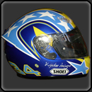 peinture sur casque SHOEI couleur Suzuki 