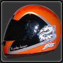 casque Shoei avec dcoration en peinture