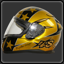 peinture sur casque SHOEI XR-1100 en paillette dor�