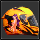 peinture sur casque SHOEI X-spirit avec pin-up manga