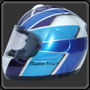 décoration sur casque ARAI RX7 couleurs Suzuki racing